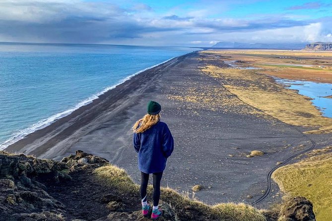 10 Hours Private Luxury Tour of South Coast - Dyrhólaey and Reynisfjara: black sand, basalt columns, and sea stacks near Vik
