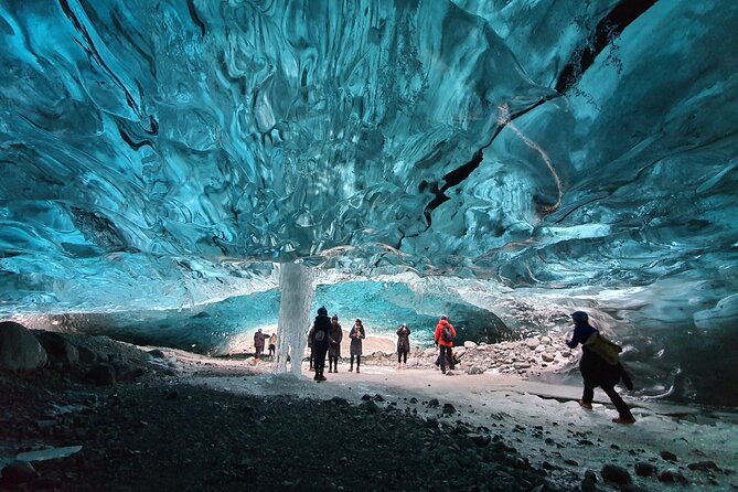 3-Day Golden Circle, South Coast & Ice Cave - Small Group Tour - Day 3: Vík, lava fields, Glacier Lagoon, Diamond Beach, then the Blue Ice Cave