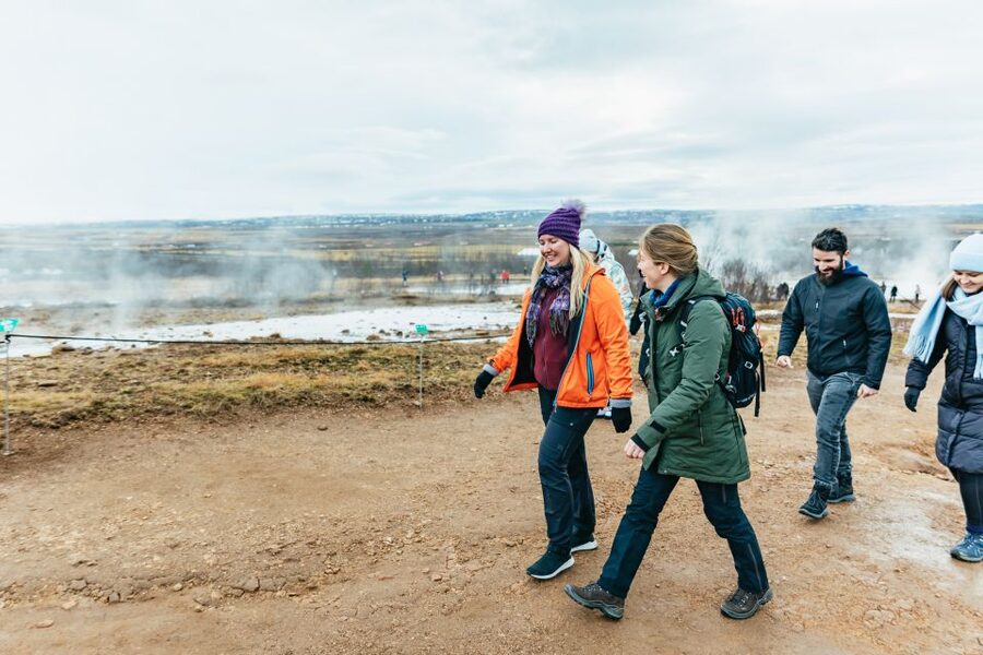 From Reykjavik: Golden Circle and Glacier Snowmobile Tour - Geysir Hot Springs and Strokkur: watching superheated water do its thing
