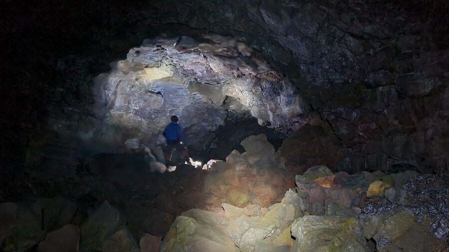 Geological Lava Tunnel Adventure - Arnarker Cave - Winter bonus: ice formations you might see