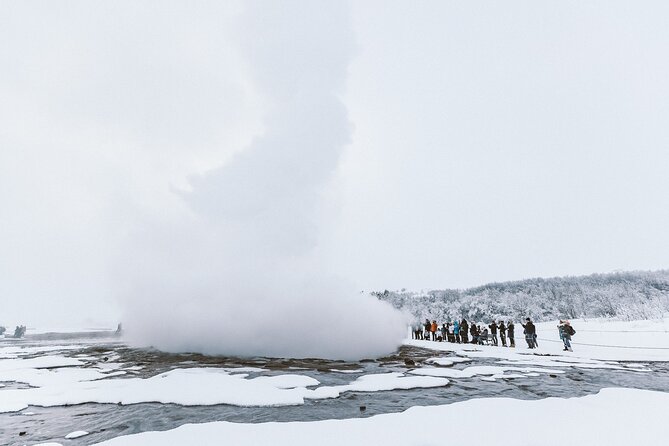 Golden Circle, Kerid and Sky Lagoon Small Group Day Tour - Gullfoss: the golden waterfall’s two-level drop
