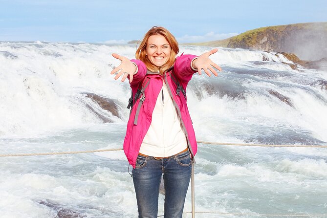 Golden Circle Private Tour Tomato Soup Lunch and Secret Lagoon with Photography - Gullfoss Falls: 11 meters down, 21 meters into a canyon