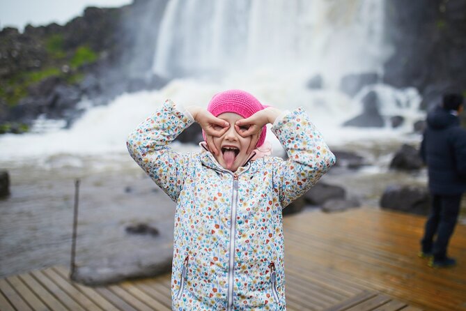 Golden Circle Private Tour with Kerid & Faxi Waterfall: Reykjavik - Kerið Crater: Red Volcanic Rock and a Blue Lake You Can Walk Around