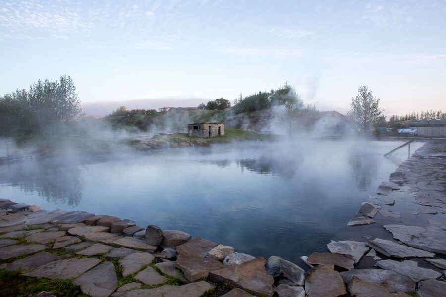 Iceland Secret Lagoon Admission Ticket - The water: 38–39°C hot spring soaking, with a steady flow
