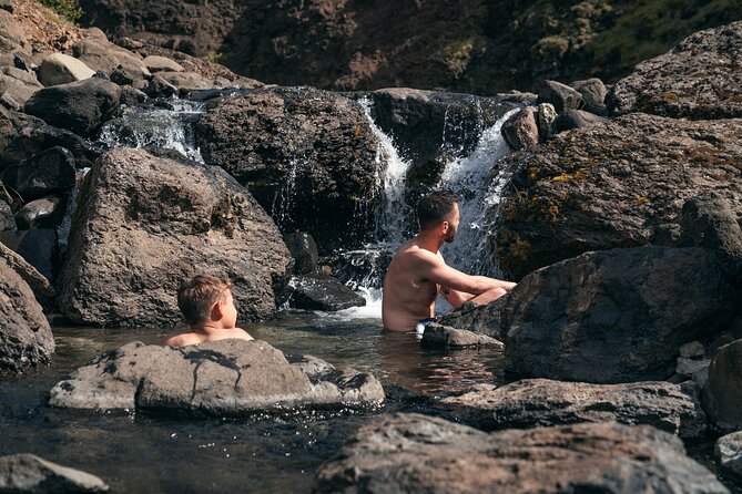 Lava Waterfalls, Sagas & Unique Canyon Baths - Small Group Tour - Glanni Waterfall at Bifröst: myth and real lava in the same view