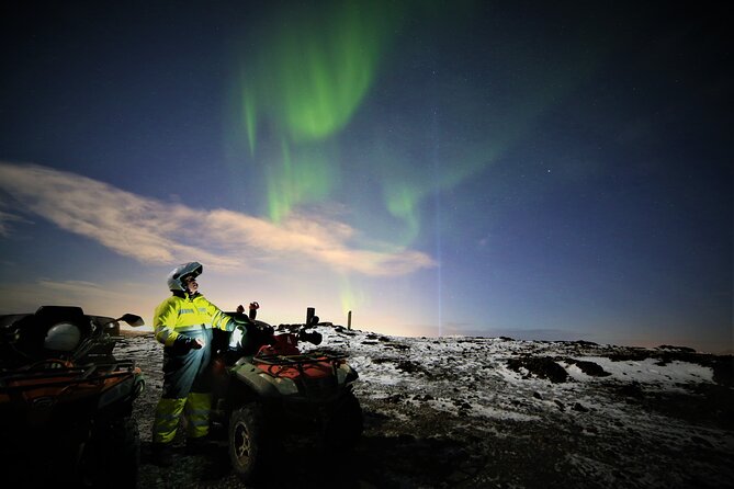 Northern Lights ATV Quad Adventure from Reykjavik - Watching Reykjavik from above: city lights and starry skies