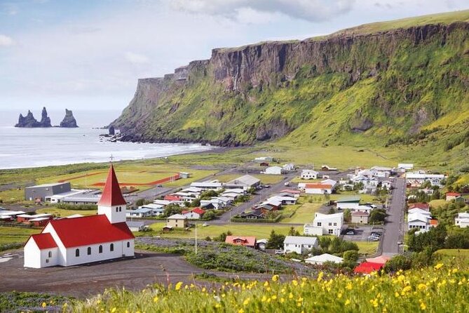 Private South Coast Fire and Ice: Glacier viewpoint & Lava Show - Vik town: views, cafés, and keeping lunch realistic