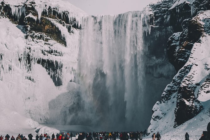 Private South Coast & Glacier Lagoon tour from Reykjavik - Skógafoss: 70 meters of waterfall you can climb toward