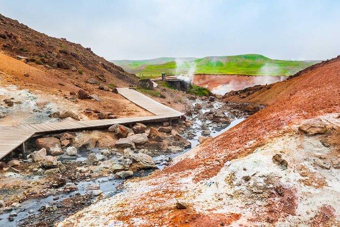 Reykjanes Peninsula :Private Guided Tour - Stop 4: Seltún Geothermal Area with steam vents and boiling mud pots