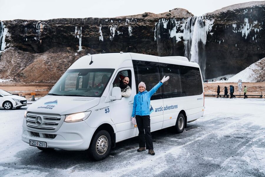 Reykjavik: Glacier Hike & South Coast Day Tour - Reynisfjara black sand beach: basalt columns and ocean muscle