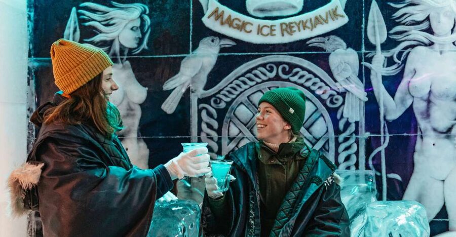 Reykjavik: Magic Ice Bar Entrance and Welcome Drink - Viking ice gallery: carvings, myths, and photo-worthy walls