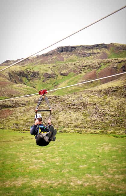 Reykjavik: Mega Zipline Adventure - The Main Event: One Kilometer Over Svartagljúfur Gorge