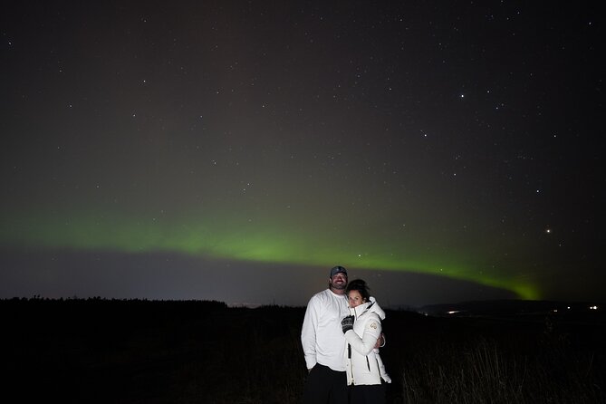 Reykjavik Northern Lights Tour with Pro Aurora Photos Small Group - Warm snacks, cocoa, and Viking fun while you wait
