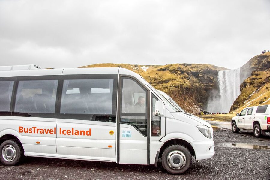 Reykjavik: South Coast Waterfalls & Glacier Small-Group Tour - Skógafoss: the waterfall stop built for photos and quick exploration