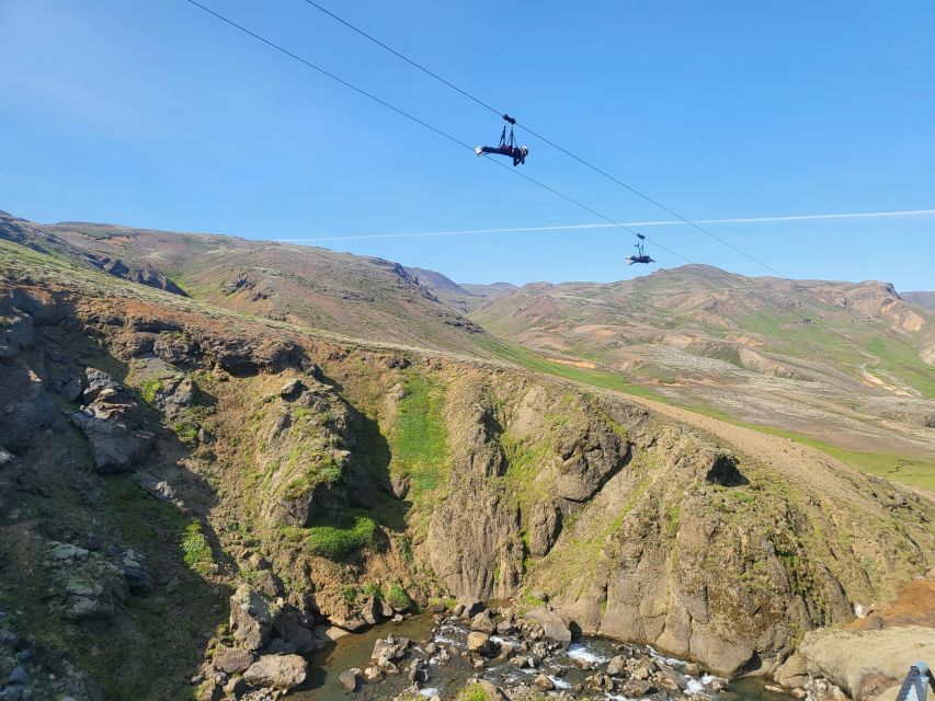 The Falcon : Superman ride with Mega Zipline Iceland - The short Black Canyon hike (500 metres) that makes the ride hit harder